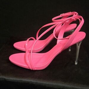 AAJ By Aminah Vibrant Pink Strappy Heels
